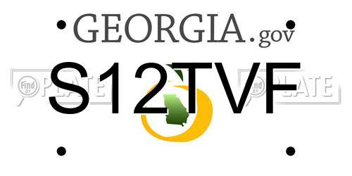 S12TVF Georgia License Plate