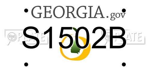 S1502B Georgia License Plate