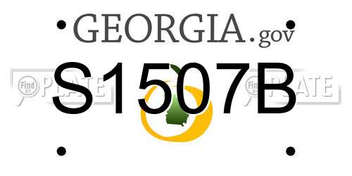 S1507B Georgia License Plate
