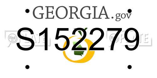 S152279 Georgia License Plate
