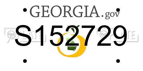 S152729 Georgia License Plate