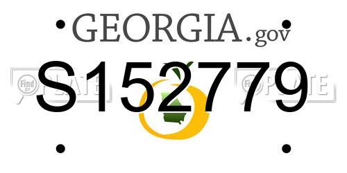 S152779 Georgia License Plate