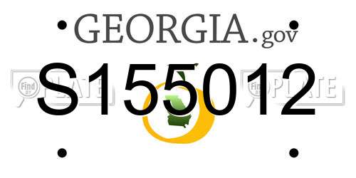 S155012 Georgia License Plate