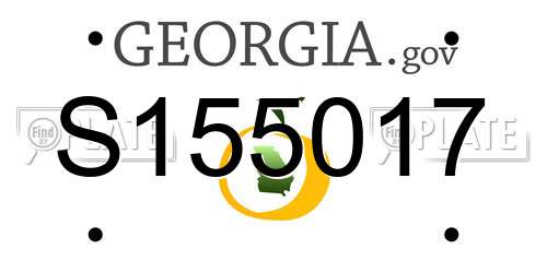 S155017 Georgia License Plate
