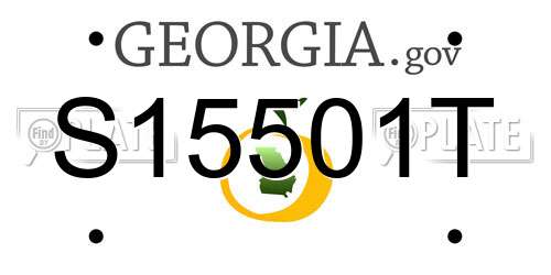 S15501T Georgia License Plate