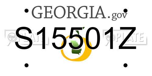S15501Z Georgia License Plate