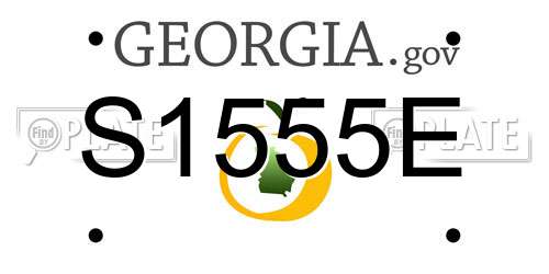 S1555E Georgia License Plate