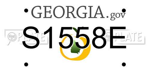 S1558E Georgia License Plate