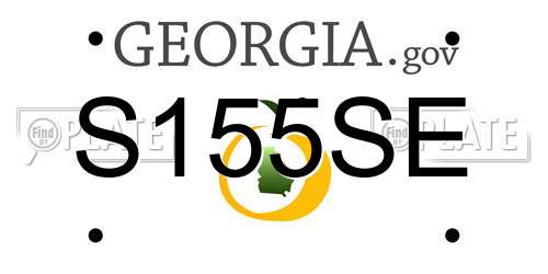 S155SE Georgia License Plate