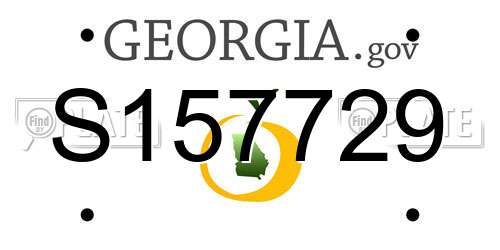 S157729 Georgia License Plate