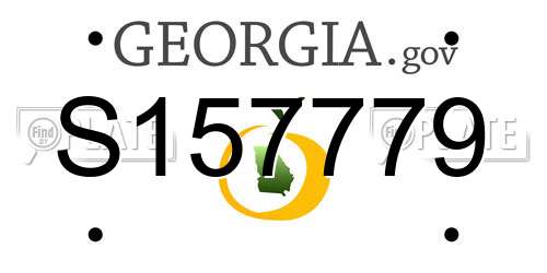 S157779 Georgia License Plate