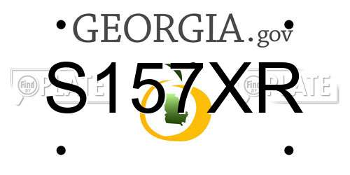 S157XR Georgia License Plate