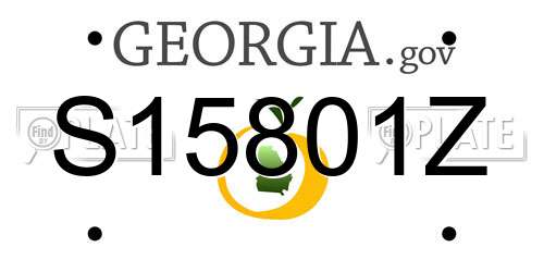 S15801Z Georgia License Plate