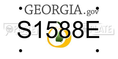 S1588E Georgia License Plate
