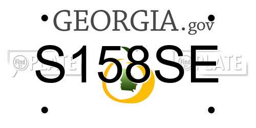 S158SE Georgia License Plate