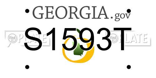 S1593T Georgia License Plate