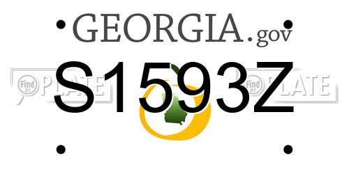 S1593Z Georgia License Plate