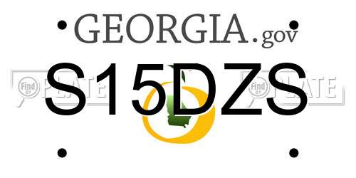 S15DZS Georgia License Plate
