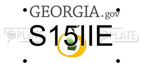 S15IIE Georgia License Plate
