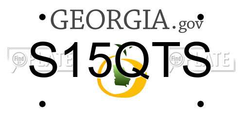 S15QTS Georgia License Plate