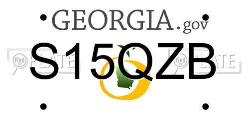S15QZB Georgia License Plate