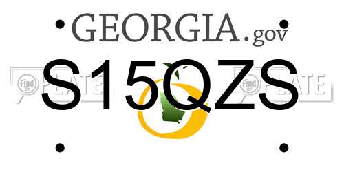 S15QZS Georgia License Plate