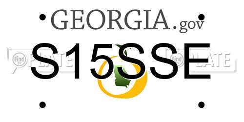 S15SSE Georgia License Plate