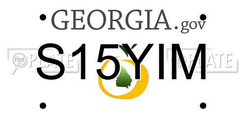 S15YIM Georgia License Plate