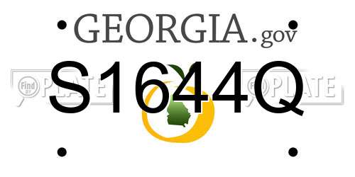 S1644Q Georgia License Plate