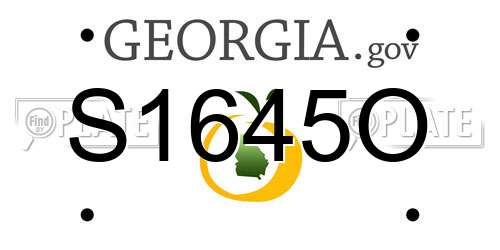 S1645O Georgia License Plate