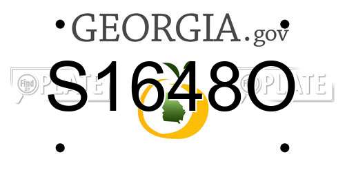 S1648O Georgia License Plate