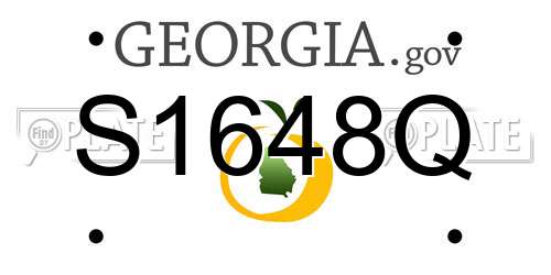 S1648Q Georgia License Plate