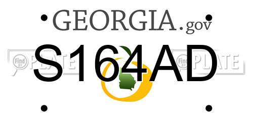 S164AD Georgia License Plate