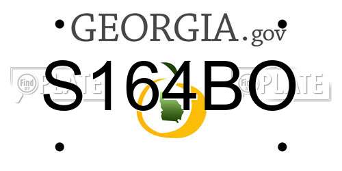 S164BO Georgia License Plate