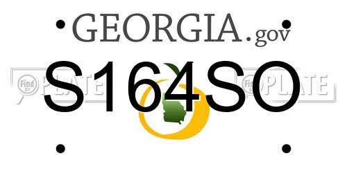 S164SO Georgia License Plate
