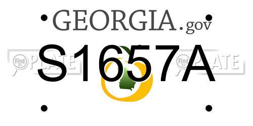 S1657A Georgia License Plate