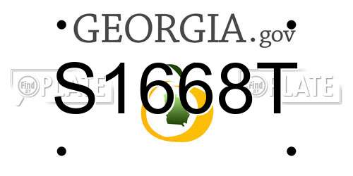 S1668T Georgia License Plate