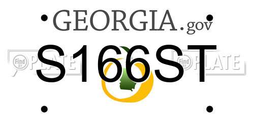 S166ST Georgia License Plate