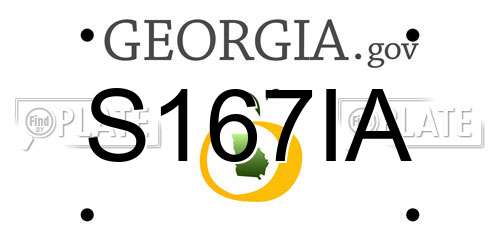 S167IA Georgia License Plate