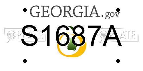 S1687A Georgia License Plate