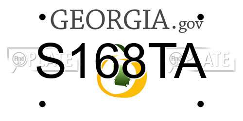 S168TA Georgia License Plate