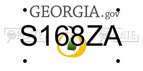 S168ZA Georgia License Plate