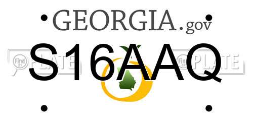 S16AAQ Georgia License Plate