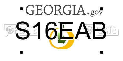 S16EAB Georgia License Plate