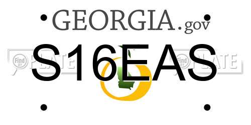 S16EAS Georgia License Plate