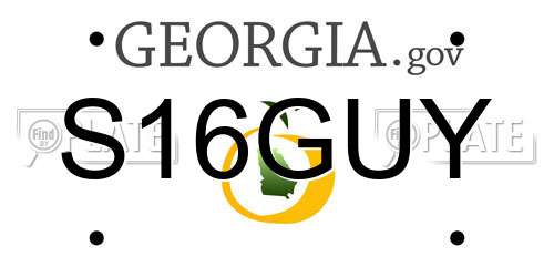 S16GUY Georgia License Plate