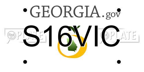 S16VIC Georgia License Plate