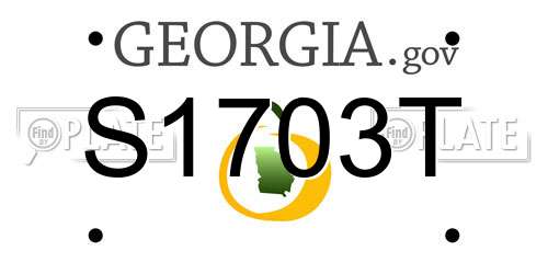 S1703T Georgia License Plate
