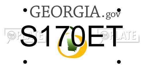 S170ET Georgia License Plate