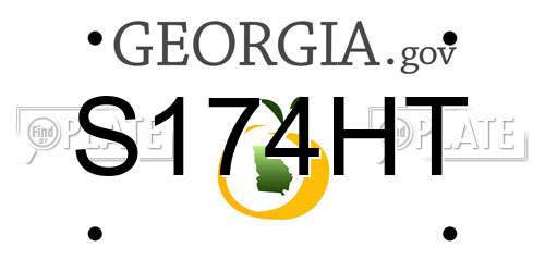 S174HT Georgia License Plate